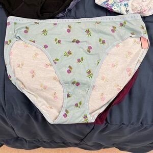 NWT Victoria’s Secret Blue Modal Cotton Logo High Leg Bikini Brief Panty VS XL